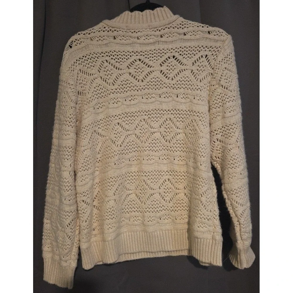 Design History Petite Winter Wheat Pointelle Knit Crewneck Sweater, RPBES0712024